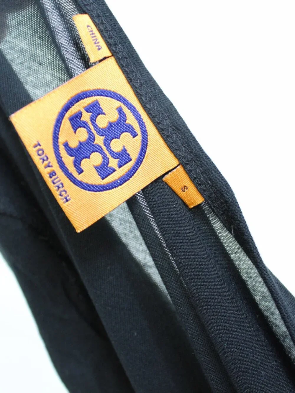Tory Burch Sequin Tee Black Modal V‎ Neck Party Top Small Euro Night Out